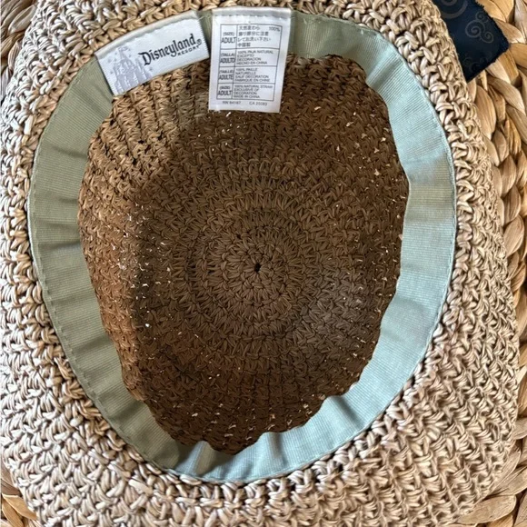 Disneyland Resort Raffia Straw Hat with Mickey Mouse Ear Scarf - Picture 4 of 5